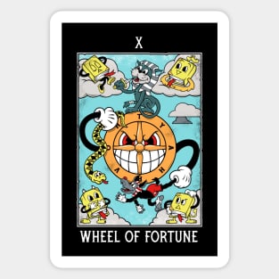 Wheel of Fortune - Mystical Medleys - Vintage Cartoon Tarot Sticker